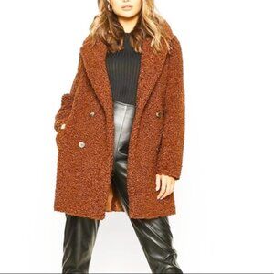 Teddy Coat Curly Shearling Long Teddy Bear Coat Small